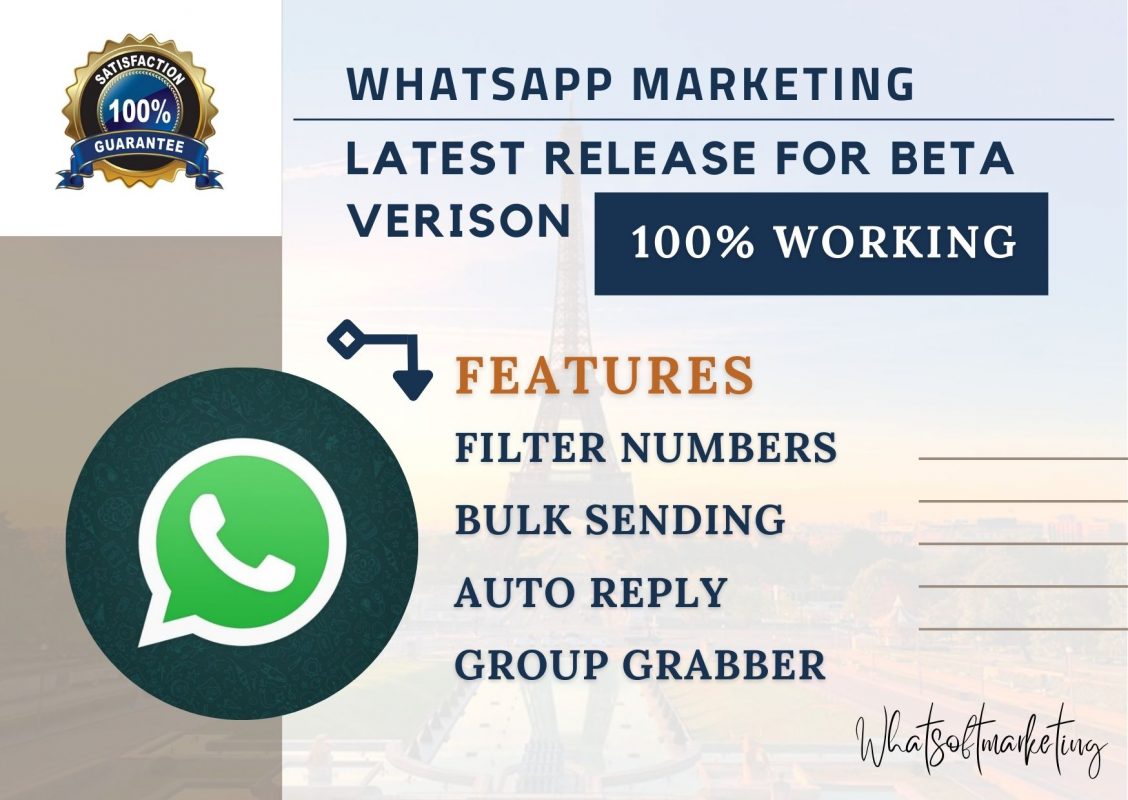 100 percent working Latest Whatsapp Filter and sender Software